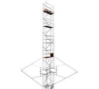 ALTEC Rollfix 1000 | plaques de base incluses | traverse extensible | 4x stabilisateurs triangulaires | échafaudage roulant