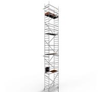 ALTEC Rollfix 2.0 1000, avec roulettes (Ø 125 mm) et ancrage mural - Echafaudage de chantier
