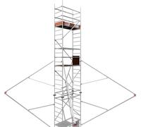 ALTEC Rollfix 2.0 600 | avec plaques de base | 4x stabilisateurs triangulaires | échafaudage roulant