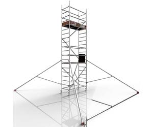 ALTEC Rollfix 2.0 600 | Hauteur de travail 6 m | Frein Roues pivotantes (Ø 125 mm) | Barre triangulaire | Fabriqué en Allemagne | TÜV | Charge maximale 200 kg/m² | Norme DIN EN 1004-1
