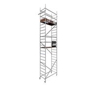 ALTEC Rollfix 2.0 700 | 7m de hauteur de travail | Roues pivotantes avec frein (Ø125mm) | Ancrage mural | Made in Germany | TÜV | Charge admissible 200kg/m² | DIN EN 1004-1 | Echafaudage aluminium