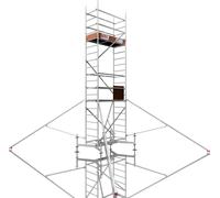 ALTEC Rollfix 600 | plaques de base incluses | traverse extensible | 4x stabilisateurs triangulaires | échafaudage roulant