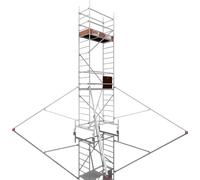 ALTEC Rollfix 600 | roulettes incluses (Ø 125 mm) | traverse standard | 4x stabilisateurs triangulaires | échafaudage roulant