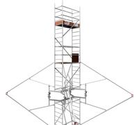 ALTEC Rollfix 600 | roulettes incluses (Ø 150 mm) | traverse extensible | 4x stabilisateurs triangulaires | échafaudage roulant