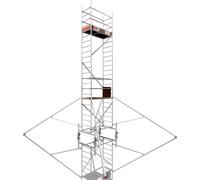 ALTEC Rollfix 700 | roulettes incluses (Ø 150 mm) | traverse standard | 4x stabilisateurs triangulaires | échafaudage roulant