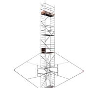 ALTEC Rollfix 800 | incl. plaques de base | traverse extensible | 4x stabilisateurs triangulaires | échafaudage roulant