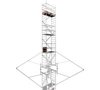 ALTEC Rollfix 800 | incl. plaques de base | traverse standard | 4x stabilisateurs triangulaires | échafaudage roulant