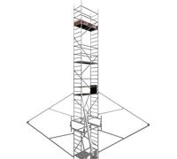 ALTEC Rollfix 800 | roulettes incluses (Ø 125 mm) | traverse standard | 4x stabilisateurs triangulaires | échafaudage roulant