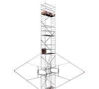 ALTEC Rollfix 800 | roulettes incluses (Ø 150 mm) | traverse extensible | 4x stabilisateurs triangulaires | échafaudage roulant