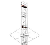 ALTEC Rollfix 900 | roulettes incluses (Ø 125 mm) | traverse extensible | 4x stabilisateurs triangulaires | échafaudage roulant