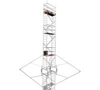 ALTEC Rollfix 900 | roulettes incluses (Ø 150 mm) | traverse standard | 4x stabilisateurs triangulaires | échafaudage roulant