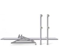 ALTEC RoofersConsole - Consoles de toit en aluminium avec garde-corps et entretoise diagonale - Réglable - Charge maximale : 1 000 kg/paire - Fabriqué en Allemagne - Support de toit