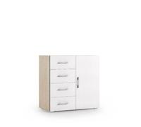 Alter Buffet 1 porte 4 tiroirs - Blanc