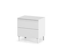 Alter Table de chevet 2 tiroirs - Blanc