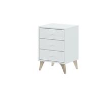 Alter Table de chevet 3 tiroirs - Blanc