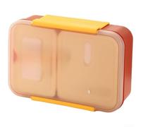 Alternative au sac à déjeuner isotherme - Récipient à repas portable avec séparateurs hermétiques pour sandwichs, salades, fruits, travail, voyage, 22,1 x 15 cm (jaune)