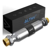 ALTHY WS200 Adoucisseur d'eau Système de Détartrage Traditionnel Alternatif, Sans sel,Sans électronique, Installation Facile,Réduit le Calcaire et Prévient la Corrosion de la Rouille, Acier Inoxydable
