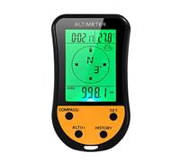 Altimètre numérique électronique 8 en 1 multifonction LCD rétroéclairage mini altimètre baromètre boussole thermomètre prévisions météo horloge calendrier pour extérieur, escalade, randonnée, pêche