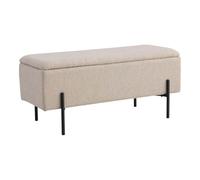 AltoBuy Blaire - Banc-Coffre Tissu Bou eige Pieds Métal
