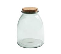 Bocal de 1L en verre avec couvercle en liège (H11,5cm) - - ALTOBUY Transparent