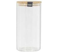 Bocal de Conservation BAMPA 1,2L Verre Couvercle Bambou Transparent