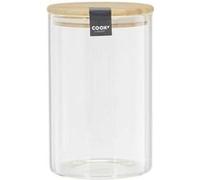 Bocal de Conservation BAMPA 1L Verre Couvercle Bambou Transparent