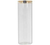 ALTOBUY Bocal de Conservation BAMPA 2L Verre Couvercle Bambou Transparent Transparent