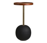 Bout de canapé ALTOBUY BILBOKET Ø30cm manguier, pied métal, Marron Marron