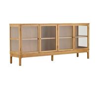 AltoBuy Buffet 4 Portes vitrées en chêne et MDF placage chêne - Caceres