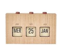 AltoBuy Calendrier Perpétuel Flip Flap Vintage Effet Bois Brut - RETROK