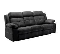 AltoBuy Canapé 3 Places Relax électrique Tissu Aspect Peau Gris - ADOLIS