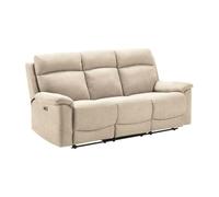 AltoBuy Canapé 3 Places Relax électrique Tissu Waterproof Ivoire - Briana