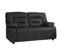 AltoBuy Canapé 3 Places Relax Manuel Tissu Aspect Peau Anthracite - ORTOLIS