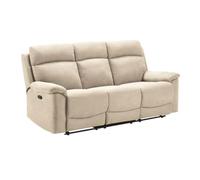 AltoBuy Canapé 3 Places Relax Manuel Tissu Waterproof Ivoire - Briana