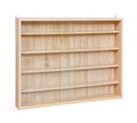 AltoBuy Collect Chene - Vitrine Murale 5 Compartiments Aspect Chêne
