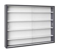 AltoBuy Collect - Vitrine Murale 5 Compartiments Grise et Blanche
