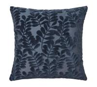 AltoBuy Coussin déhoussable 45x45cm Motifs reliefs Velours Polyester Bleu Marine - YOLIS