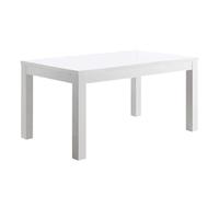 AltoBuy DEYTON - Table Rectangulaire 138x80cm Laquée Blanc Brillant