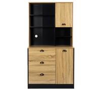 Buffet Vaisselier Multi-Rangement Aspect Bois - DINAJ -