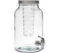 ALTOBUY Distributeur à Boisson en Verre SHIN 5,5L avec Infuseur et Robinet Transparent Transparent