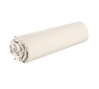Drap housse VITALIA 100% coton 140x190 bonnet 35cm ivoire
