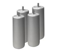 AltoBuy ELEA - Jeu de 4 Pieds 15 cm Gris Argent pour sommier tapissier