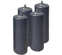 AltoBuy ELEA - Jeu de 4 Pieds 20 cm Gris Anthracite pour sommier tapissier