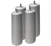 AltoBuy ELEA - Jeu de 4 Pieds 20 cm Gris Argent pour sommier tapissier