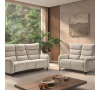 AltoBuy Ensemble Canapés 3P Relax élec + 2P élec Tissu Beige - VARENNE