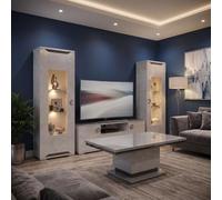 AltoBuy Ensemble Salon Aspect Ciment et Anthracite - LIBECCIO
