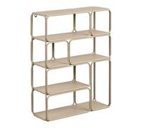 Etagère murale LACIA en métal laqué beige 48x18xH64cm