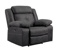 AltoBuy Fauteuil Relax électrique Tissu Aspect Peau Gris - ADOLIS