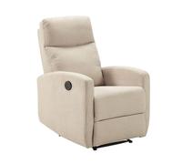 AltoBuy Fauteuil Relax électrique Tissu Waterproof Ivoire - MERIAL