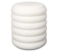 FLOKI - Pouf-Coffre Ø37cm Matelassé Blanc